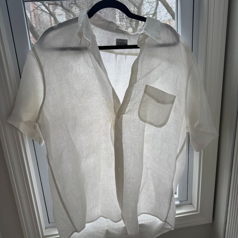 JCrew Short-sleeve Baird McNutt Irish linen shirt